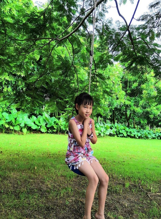 REZNOR لعبة قرص دائري بلاستيكية على شكل قرد من ريزنور، مناسبة للأطفال في الملاعب والحدائق والأماكن الداخلية والخارجية، مع ارتفاع قابل للتعديل، لون أزرق - Image 2